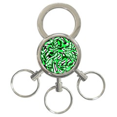 Ribbon Chaos Green 3-ring Key Chains