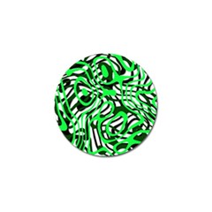 Ribbon Chaos Green Golf Ball Marker