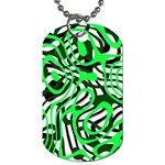 Ribbon Chaos Green Dog Tag (Two Sides) Front