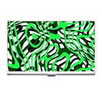 Ribbon Chaos Green Business Card Holders Front