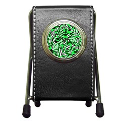 Ribbon Chaos Green Pen Holder Desk Clocks