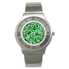 Ribbon Chaos Green Stainless Steel Watches by ImpressiveMoments