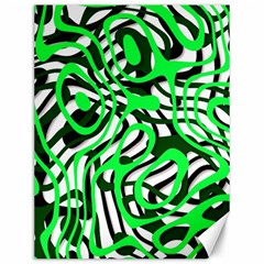 Ribbon Chaos Green Canvas 12  X 16  