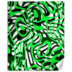 Ribbon Chaos Green Canvas 16  X 20   by ImpressiveMoments