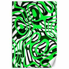 Ribbon Chaos Green Canvas 24  X 36 