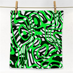 Ribbon Chaos Green Face Towel by ImpressiveMoments