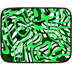 Ribbon Chaos Green Fleece Blanket (mini)