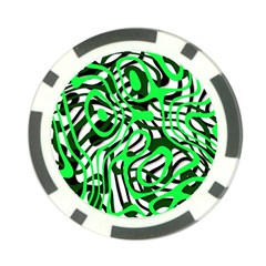 Ribbon Chaos Green Poker Chip Card Guards (10 Pack)  by ImpressiveMoments