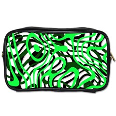 Ribbon Chaos Green Toiletries Bags