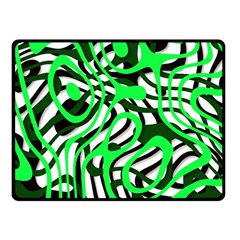 Ribbon Chaos Green Fleece Blanket (small)