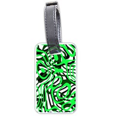 Ribbon Chaos Green Luggage Tags (one Side)  by ImpressiveMoments