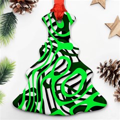 Ribbon Chaos Green Ornament (christmas Tree)