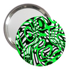 Ribbon Chaos Green 3  Handbag Mirrors