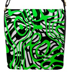 Ribbon Chaos Green Flap Messenger Bag (s)