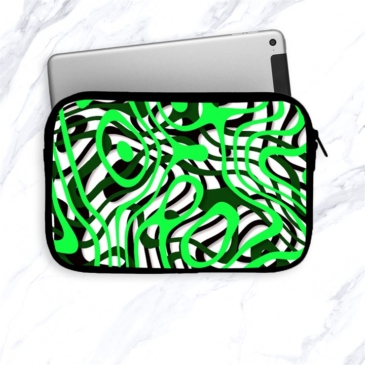 Ribbon Chaos Green Apple iPad Mini Zipper Cases