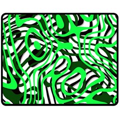 Ribbon Chaos Green Double Sided Fleece Blanket (medium) 