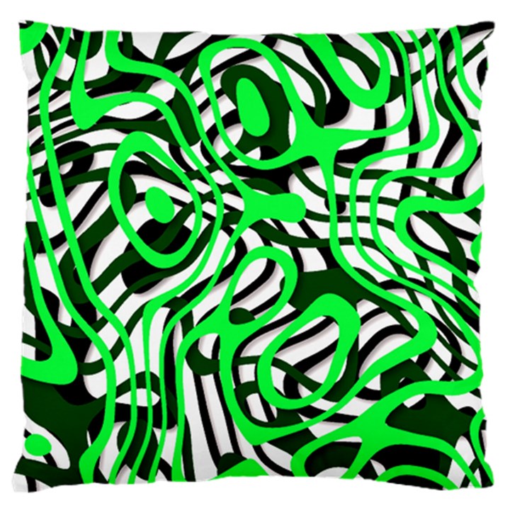 Ribbon Chaos Green Standard Flano Cushion Cases (One Side) 