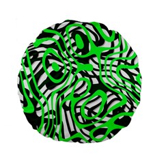 Ribbon Chaos Green Standard 15  Premium Flano Round Cushions by ImpressiveMoments