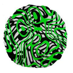 Ribbon Chaos Green Large 18  Premium Flano Round Cushions