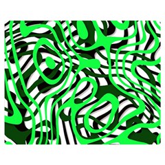 Ribbon Chaos Green Double Sided Flano Blanket (medium)  by ImpressiveMoments