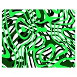 Ribbon Chaos Green Double Sided Flano Blanket (Medium)  60 x50  Blanket Front