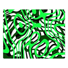 Ribbon Chaos Green Double Sided Flano Blanket (large) 