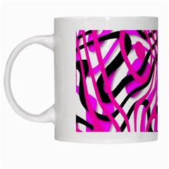 Ribbon Chaos Pink White Mugs