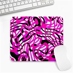 Ribbon Chaos Pink Large Mousepads