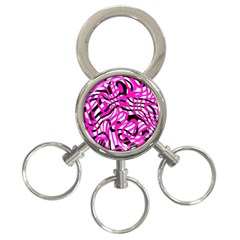 Ribbon Chaos Pink 3-ring Key Chains