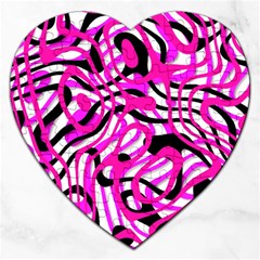 Ribbon Chaos Pink Jigsaw Puzzle (Heart)