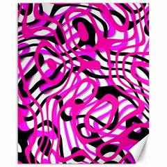 Ribbon Chaos Pink Canvas 16  X 20   by ImpressiveMoments