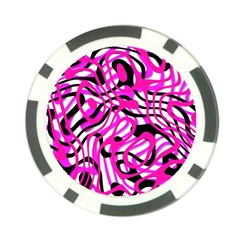 Ribbon Chaos Pink Poker Chip Card Guards by ImpressiveMoments