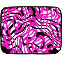 Ribbon Chaos Pink Fleece Blanket (mini)