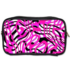 Ribbon Chaos Pink Toiletries Bags