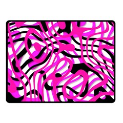 Ribbon Chaos Pink Fleece Blanket (small)