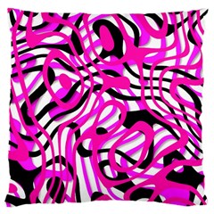 Ribbon Chaos Pink Large Cushion Cases (one Side) 