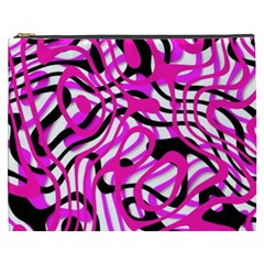 Ribbon Chaos Pink Cosmetic Bag (xxxl)  by ImpressiveMoments