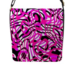 Ribbon Chaos Pink Flap Messenger Bag (l) 