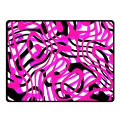 Ribbon Chaos Pink Double Sided Fleece Blanket (small) 