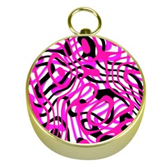 Ribbon Chaos Pink Gold Compasses