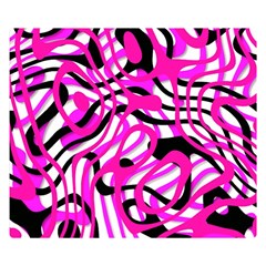 Ribbon Chaos Pink Double Sided Flano Blanket (small) 