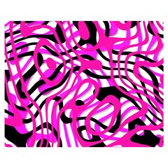 Ribbon Chaos Pink Double Sided Flano Blanket (medium) 