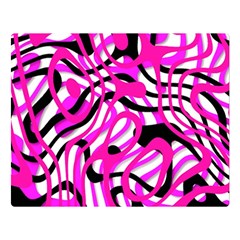 Ribbon Chaos Pink Double Sided Flano Blanket (large) 