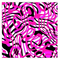 Ribbon Chaos Pink Large Satin Scarf (square)