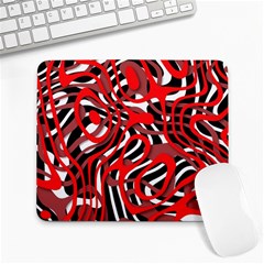 Ribbon Chaos Red Large Mousepads by ImpressiveMoments