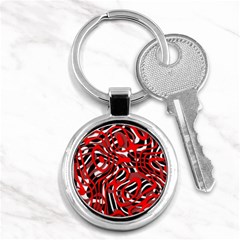 Ribbon Chaos Red Key Chains (round) 