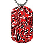 Ribbon Chaos Red Dog Tag (Two Sides) Front