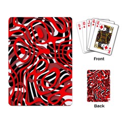 Ribbon Chaos Red Playing Card