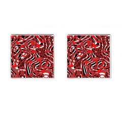 Ribbon Chaos Red Cufflinks (square) by ImpressiveMoments