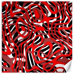 Ribbon Chaos Red Canvas 16  X 16  